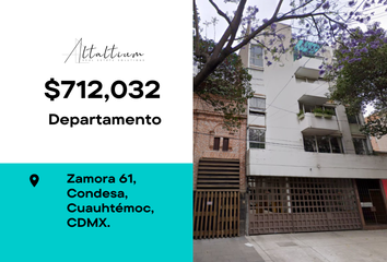 Departamento en  Zamora 61, Colonia Condesa, Ciudad De México, Cdmx, México