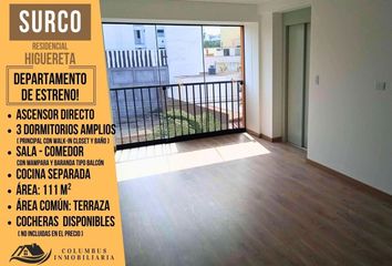 Departamento en  Urb Higuereta, Santiago De Surco, Perú