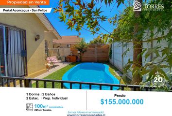 115 casas en venta en San Felipe de Aconcagua 