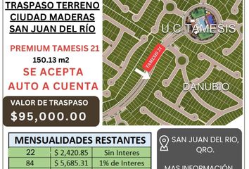 Lote de Terreno en  Carretera Estancia De Santa Lucía - La Muralla - E.c. Amealco De Bonfil - Límite Estado, San Juan Del Río, Querétaro, 76846, Mex