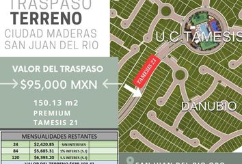 Lote de Terreno en  Carretera Estancia De Santa Lucía - La Muralla - E.c. Amealco De Bonfil - Límite Estado, San Juan Del Río, Querétaro, 76846, Mex