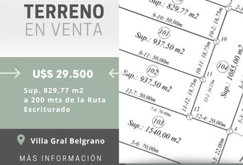 Terrenos en  Calle Río Quillinzo 470, Villa General Belgrano, Calamuchita, X5194, Córdoba, Arg