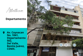 Departamento en  Av. Coyoacán No. 1041-departamento 502, Colonia Del Valle Centro, Ciudad De México, Cdmx, México