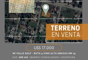 Terrenos en  Mi Valle Golf, Santa Ana, Provincia De Córdoba, Argentina