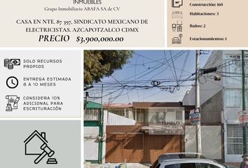 Casa en  Nte. 87 397, Sindicato Mexicano De Electricistas, Azcapotzalco, Cdmx, México