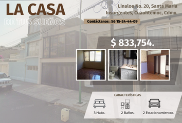 Casa en  Calle Linaloe No. 20, Santa María Insurgentes, Ciudad De México, Cdmx, México