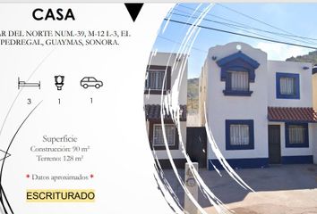 Casa en  Estacionamiento De Plaza El Pedregal, Mar Del Norte, Luis Donaldo Colosio, Guaymas, Sonora, México