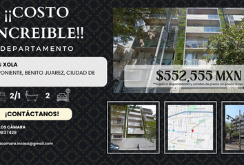 Departamento en  Xola 1408, Narvarte Poniente, Ciudad De México, Cdmx, México