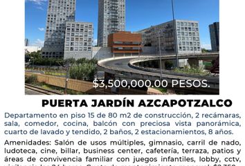 Departamento en  Condominio Puerta Jardín, Avenida Jardín, Colonia Del Gas, Ciudad De México, Cdmx, México