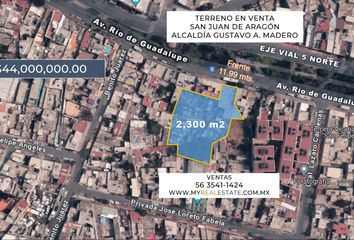 Lote de Terreno en  Eje Vial 5 Norte 42a, De San Juan De Aragón, Gustavo A. Madero, Ciudad De México, 07950, Mex