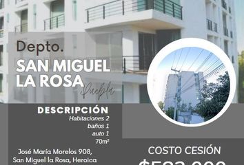 Departamento en  San Miguel La Rosa, Puebla De Zaragoza, Puebla, México