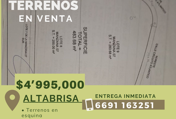 Lote de Terreno en  Boulevard Altabrisa, Cerritos, Mazatlán, Sinaloa, México