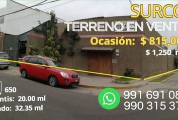 Terreno en  Calle Tutumo, Santiago De Surco, Perú