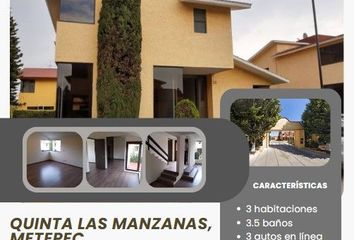 Casa en  Quintas Las Manzanas, Coaxustenco, Metepec, Estado De México, México