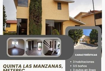 Casa en condominio en  Calle Josefa Ortiz De Domínguez, Quintas Las Manzanas, Coaxustenco, Metepec, Estado De México, México