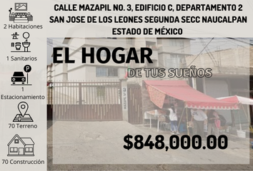 Departamento en  Mazapil 3, San Jose De Los Leones Segunda Sección, Naucalpan De Juárez, Estado De México, México