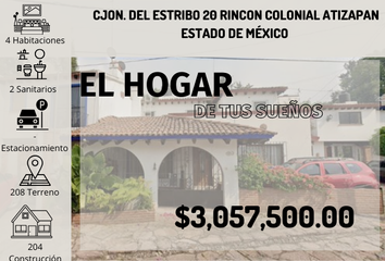 Casa en  Cjon. Del Estribo 20, Mz 007, Rincon Colonial, Atizapán, Estado De México, México