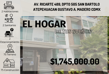 Departamento en  Av Ricarte 489-dpto 505, San Bartolo Atepehuacan, Ciudad De México, Cdmx, México