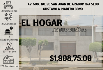 Casa en  Avenida 508 20, San Juan De Aragón I Sección, Ciudad De México, Cdmx, México