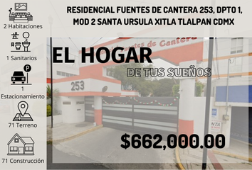 Departamento en  Residencial Fuentes De Cantera, Camino A La Cantera, Pequeña Tepeximilpa, Ciudad De México, Cdmx, México