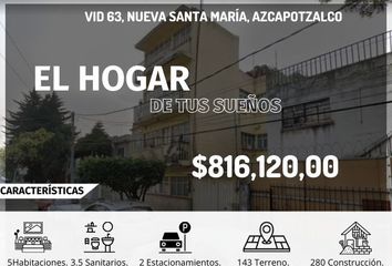 Casa en  Vid 63, Nueva Santa María, Ciudad De México, Cdmx, México