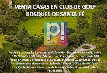 Casa en  Club De Golf Bosques De Santa Fe, Canadá, San Mateo Tlaltenango, Cdmx, México