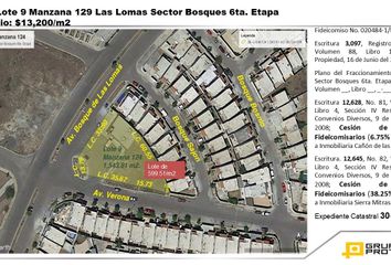 Lote de Terreno en  Calle Bosque Sajón, Las Lomas Sector Bosque, Mitras Poniente, García, Nuevo León, 66024, Mex