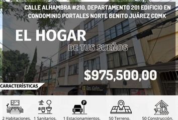 Departamento en  Alhambra 210, Portales Norte, Ciudad De México, Cdmx, México