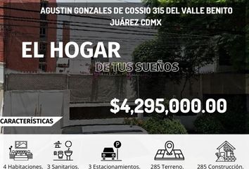 Casa en  Agustín González De Cossío 315, Colonia Del Valle Centro, Ciudad De México, Cdmx, México