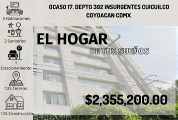 Departamento en  Ocaso 17, Insurgentes Cuicuilco, Ciudad De México, Cdmx, México