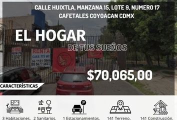 Casa en  Huixtla 17, Coapa, Cafetales I, Ciudad De México, Cdmx, México