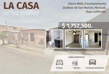 Casa en  De La Sierra 806, San Marcos, Mexicali, Baja California, México