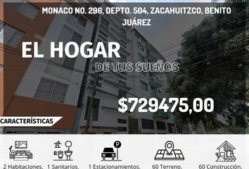 Departamento en  Calle Mónaco 296, Zacahuitzco, Ciudad De México, Cdmx, México