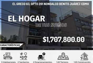 Departamento en  El Greco 63, Nonoalco, Ciudad De México, Cdmx, México