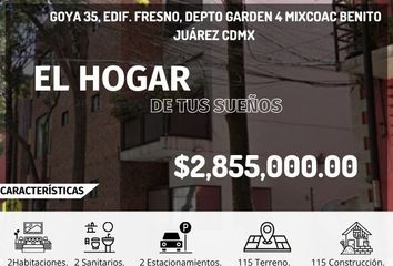 Departamento en  Goya 35, Colonia Insurgentes Mixcoac, Ciudad De México, Cdmx, México