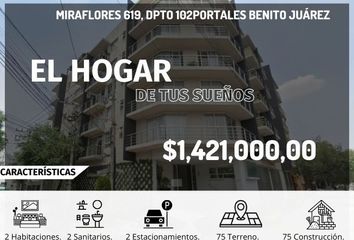 Departamento en  Miraflores 619, Portales Oriente, Ciudad De México, Cdmx, México