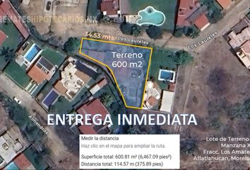 Lote de Terreno en  Los Laureles 13, Los Amates, Oaxtepec, Morelos, México