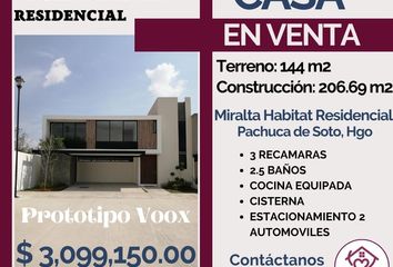 Casa en  Miralta Habitat, Parcela 62 Z, Blvd. Santa Catarina, Infonavit Venta Prieta, Pachuca De Soto, Estado De Hidalgo, México