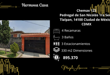 Casa en  Chemax 123, Pedregal De San Nicolás 1ra Secc, 14100 Ciudad De México, Cdmx, México