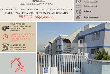 Departamento en  Tepotzotlán 44-edif 1 Depto 2, San Jose Buenavista, Cuautitlán Izcalli, Edomex, México