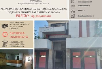 Casa en  Gladiolas 129, Mz 013, La Florida, Naucalpan De Juárez, Edomex, México