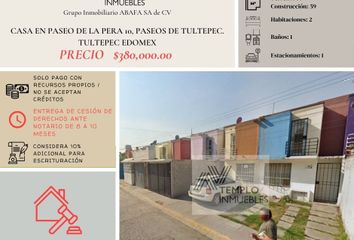 Casa en  Paseo La Pera 10, Mz 009, Fraccionamiento Paseos De Tultepec Ii, Santiago Teyahualco, Estado De México, México