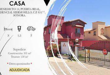 Casa en fraccionamiento en  Benedicto Este 14, Puerta Real, Hermosillo, Sonora, México