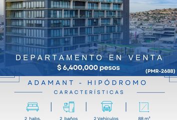 Departamento en  Adamant Tijuana Hipódromo, Boulevard Agua Caliente, Agua Caliente, Tijuana, Baja California, México