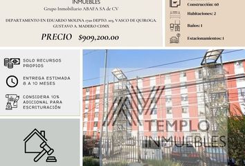 Departamento en  Eduardo Molina 1720-depto 103, Vasco De Quiroga, Tablas De San Agustín, Gustavo A. Madero, Cdmx, México