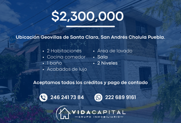 Casa en fraccionamiento en  Geovillas Santa Clara Sección I Y Ii, San Andrés Cholula