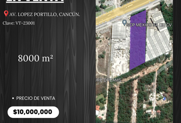 Lote de Terreno en  Av. López Portillo, Cancún, Quintana Roo, México