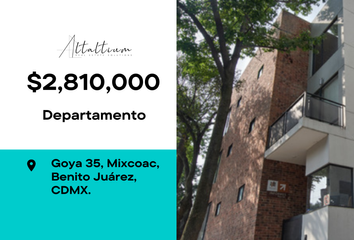 Departamento en  Goya 35, Insurgentes Mixcoac, Ciudad De México, Cdmx, México