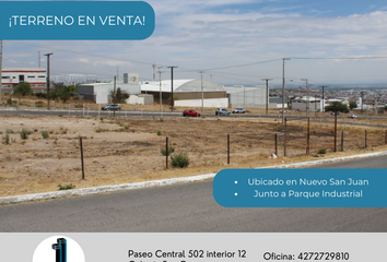 Lote de Terreno en  Avenida México, Parque Industrial Nuevo San Juan, San Juan Del Río, Querétaro, 76806, Mex