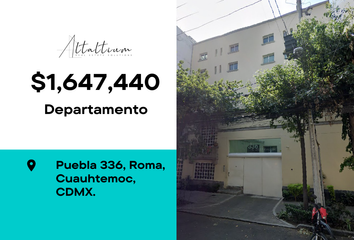 Departamento en  Puebla 336, Centro Urbano Benito Juárez, Roma Norte, Ciudad De México, Cdmx, México